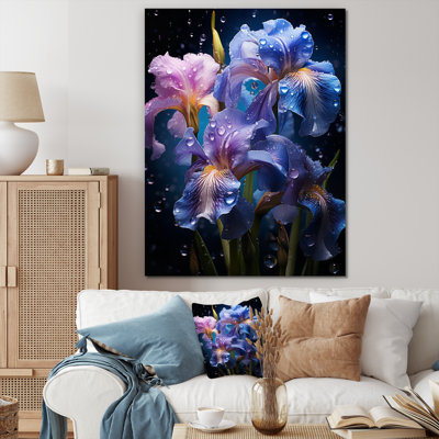 Mauve noir irisé irisé I sur impression sur toile
