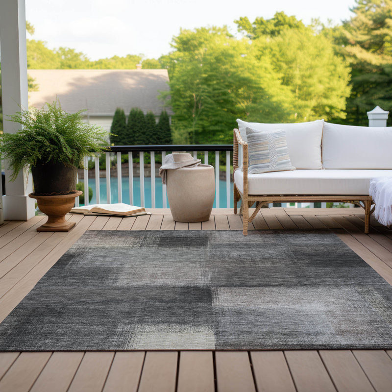 Tapis d'intérieur / extérieur antidérapant Neysa, Rectangle 9' x 12'