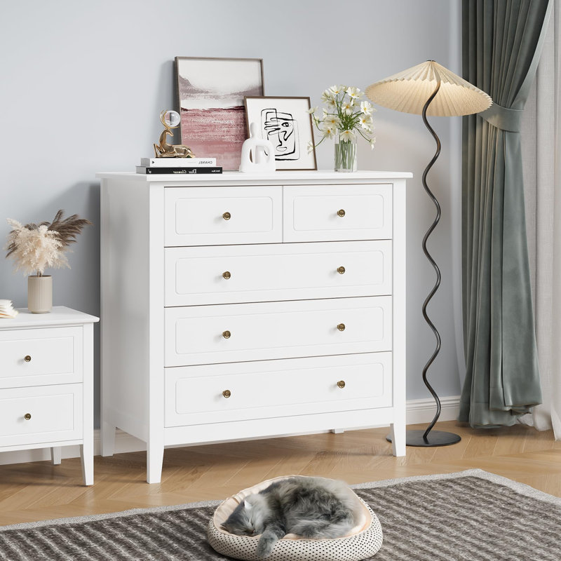 Winona 80cm W 5 - Drawer Chest of Drawers