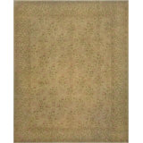 Wool Floral Area Rug in Beige/Green