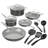 Granitestone Pro Hard Anodized 13 Piece Nonstick Cookware Set with Utensils, Oven & Dishwasher Safe