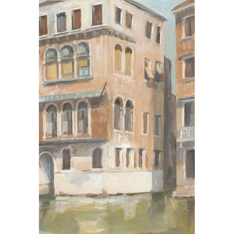 Venetian Plein Air I by Ethan Harper - Painting, Black Floater Framed, 30 cm H x 20 cm W