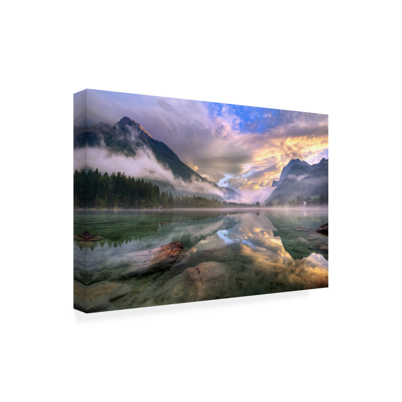 Art sur toile, Lac bol Keller Hintersee, H 30 po x l 47 po
