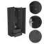 Armoire 3 portes avec deux tiroirs, tablettes et barre de suspension austral - gris fumé-365997728