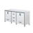 Ziva 72 in W x 22 in D Double Bath Vanity, White Top, 30 in Mirrors and Chrome Faucet Set-50521802-113109291