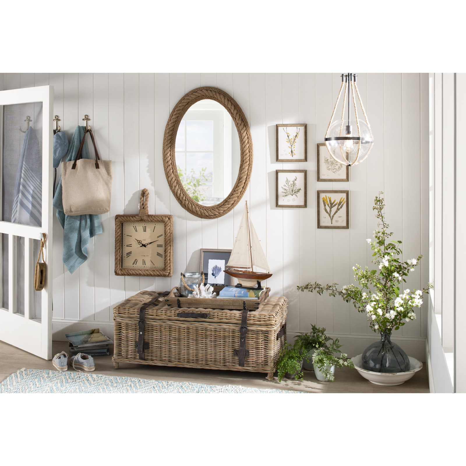 Piara Jute Wall Clock, Small