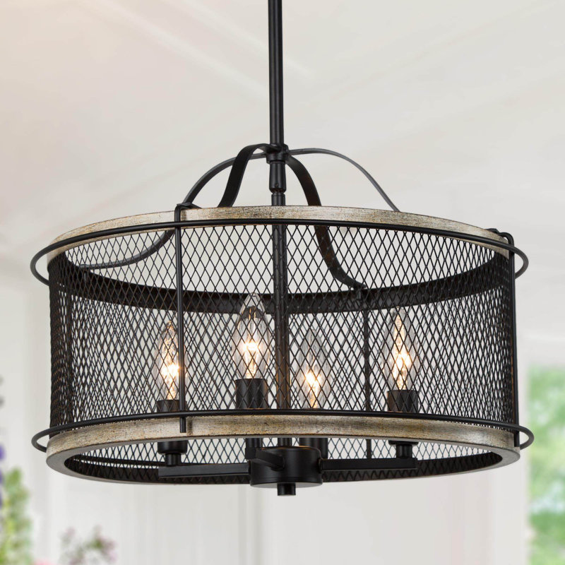 Lustre tambour à 4 lumières Ajrie