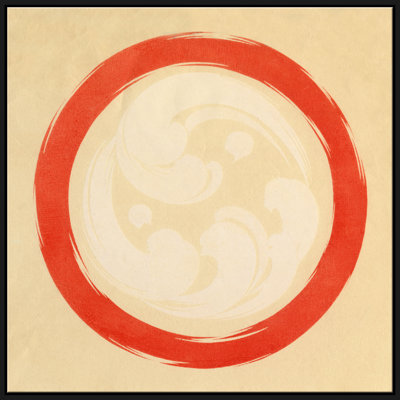 «Zen Circle in Red», peinture sur toile