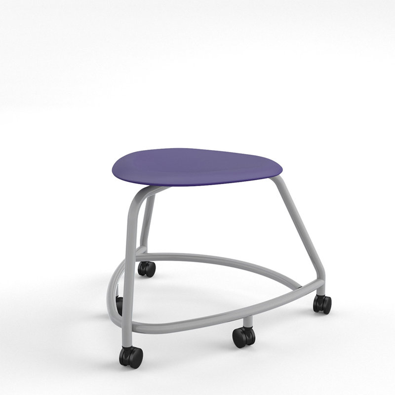 Chaise 360, roulettes rigides, Navy, 18", Roulettes souples