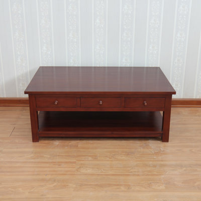 Solid Wood Coffee Table with Storage