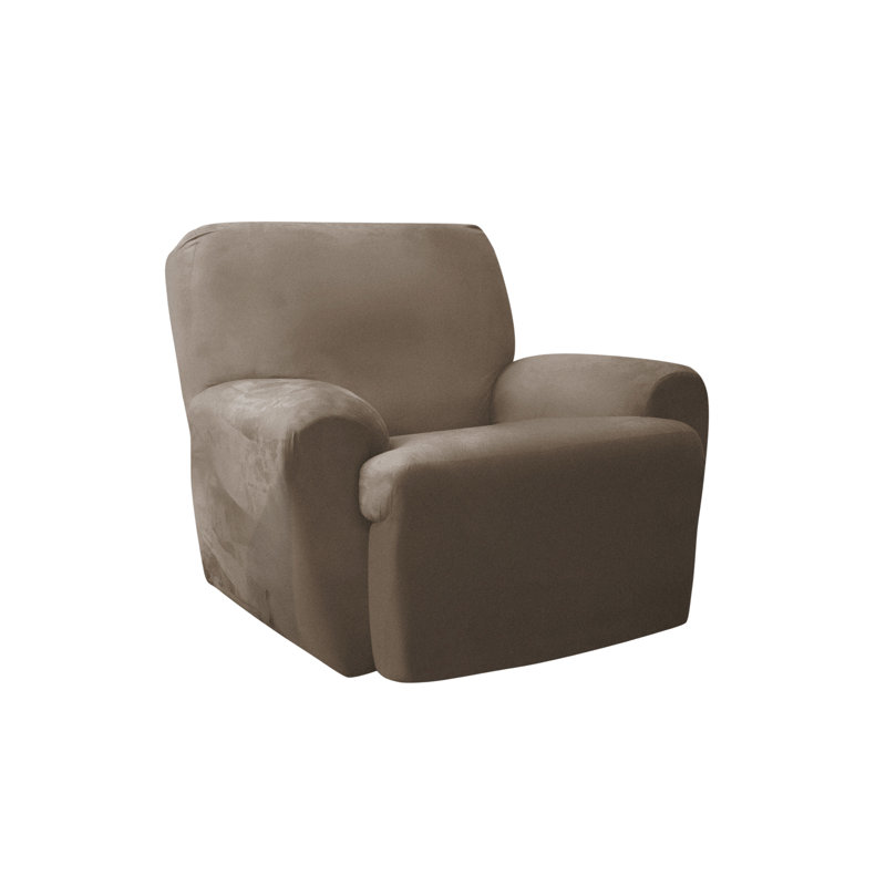 Ensemble de housse pour fauteuil inclinable 4 pièces, Mélange de polyester chocolat
