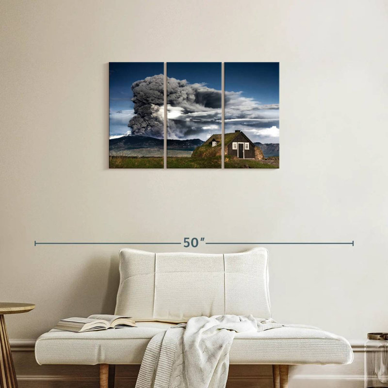 Eruption du volcan Eyjafjallajokull, H 20 po x l 33 po