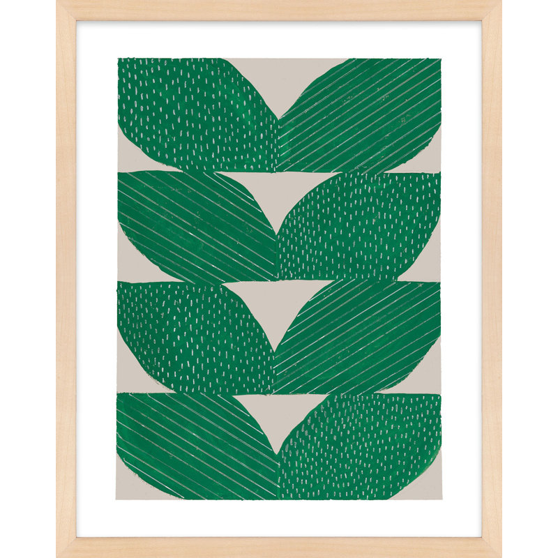 Chevron Painting by Andrea Stokes, Brown Framed, 25" H x 20" W