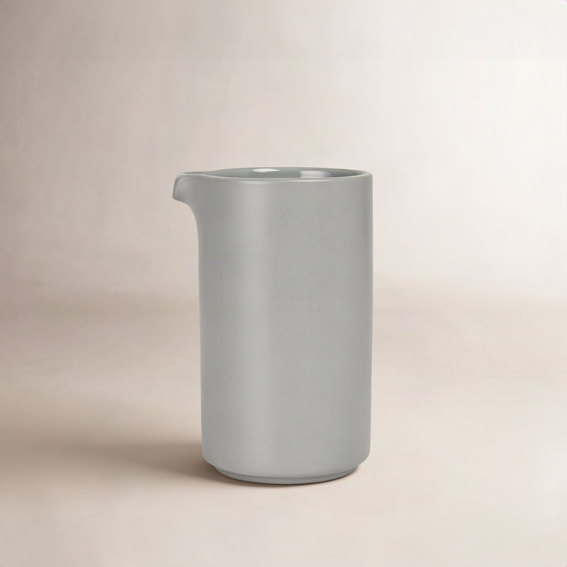 PILAR Stoneware 17 Oz. Pitcher, Mirage Gray