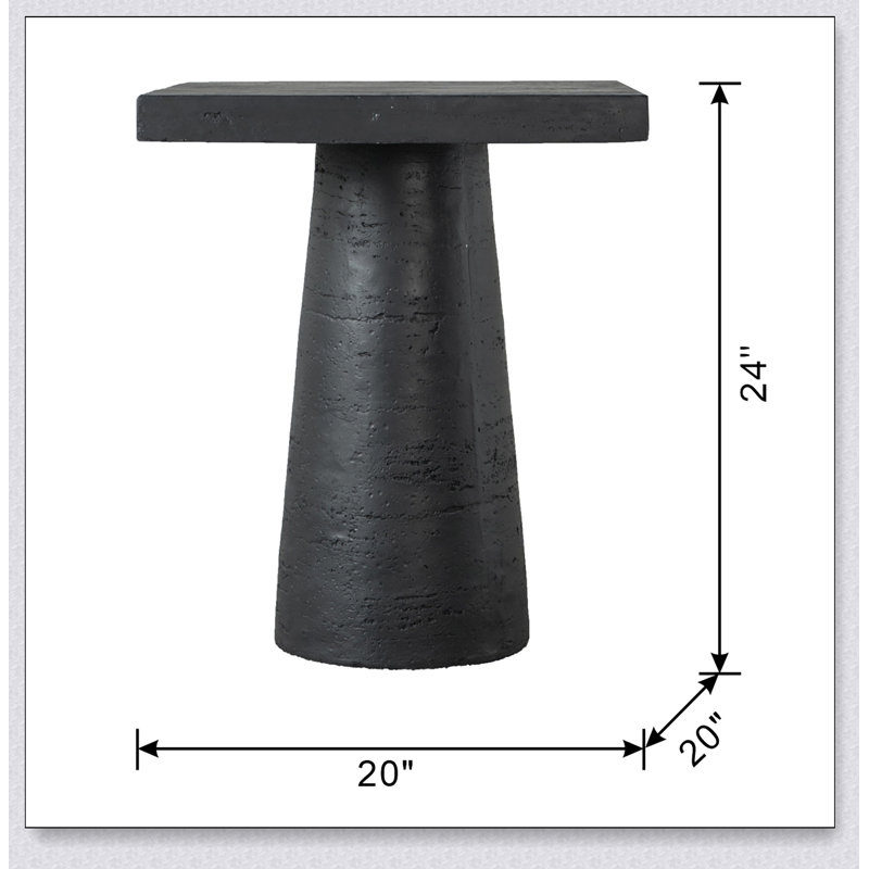 Table d'appoint carrée avec base piédestal