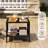  2PCS Outdoor Side Table 2-Tier Coffee End Table w/ 1.57'' Umbrella Hole Storage Shelf-326716514
