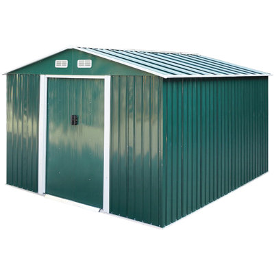 Green Garden Metal Storage Shed