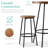 Sevon 3-Piece Bistro Set, Modern Round Counter Height Dining Set w/ 2 Stools, Metal Frame-1983641621