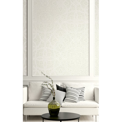 Prestwyck 10m x 52.07cm Textured Metallic Finish Paste the Wall Wallpaper Roll