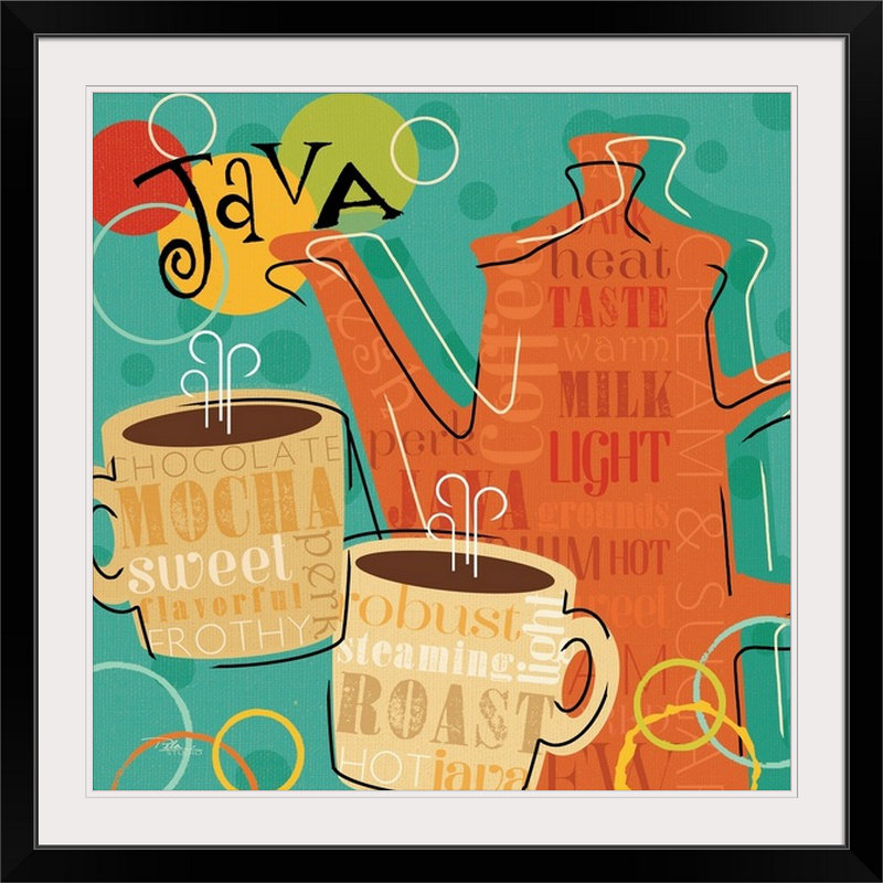 «iv rétro, annonce Funky Brew, Cadre noir, H 20" x l 20" x P 1"