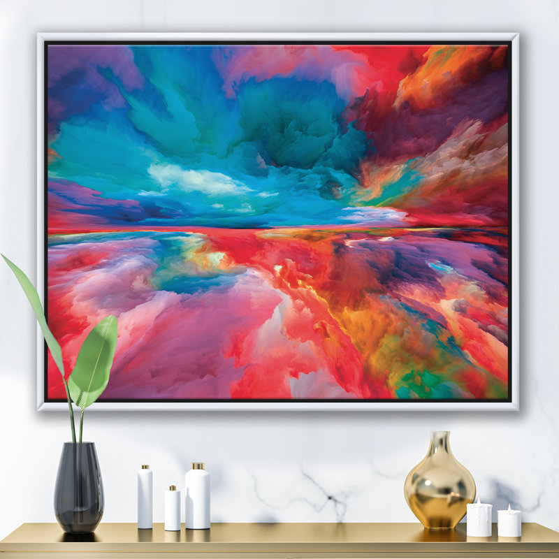 «Horizon», impression sur toile, Toile blanche encadrée, H 24 po x l 32 po x P 1 po