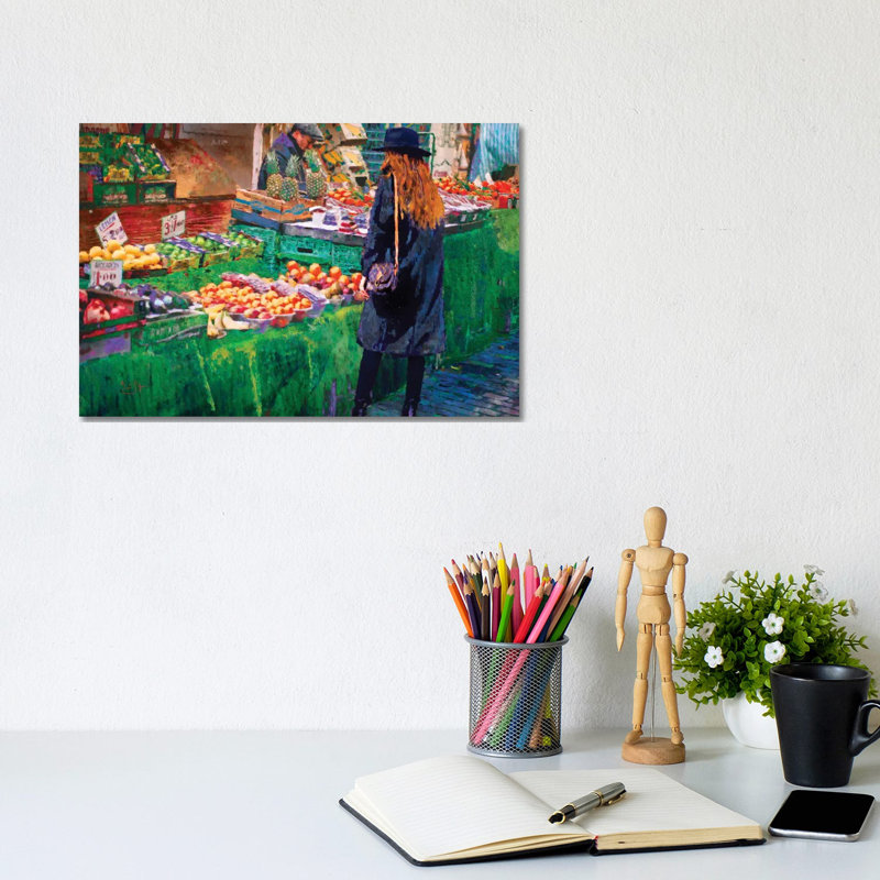 The Market by Lisa Robinson - Wrapped Canvas Painting, 20.32 cm H x 30.48 cm W
