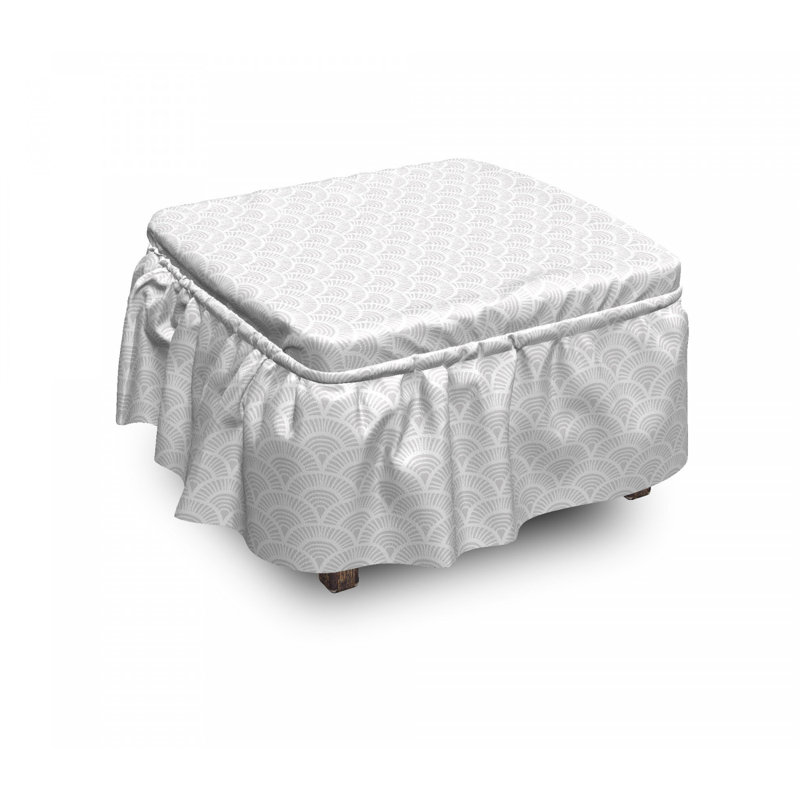 Ensemble de housse pour repose-pieds coussin de boîte 2 pièces