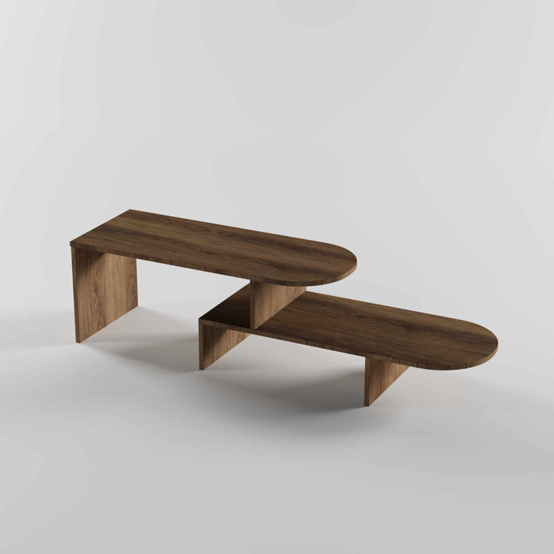 Ensemble de tables basses, Noyer