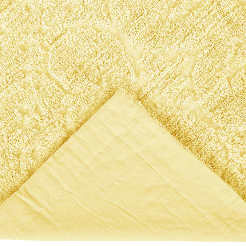 Yellow Cotton Tufted Medallion Standard Pillow Sham