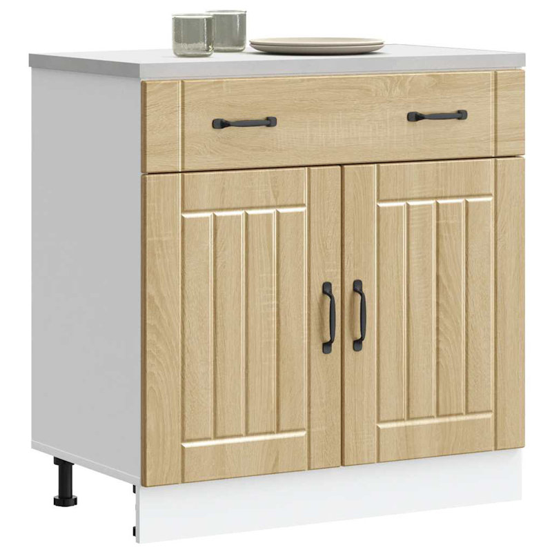 Kitchen Base Cabinet Lucca Engineered Wood, Sonoma Oak