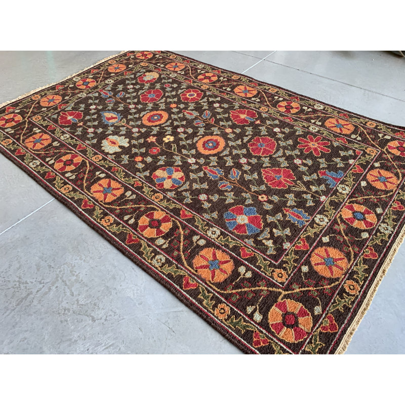 SUZANI 4 CHOCOLATE, Rectangle 8' x 10'