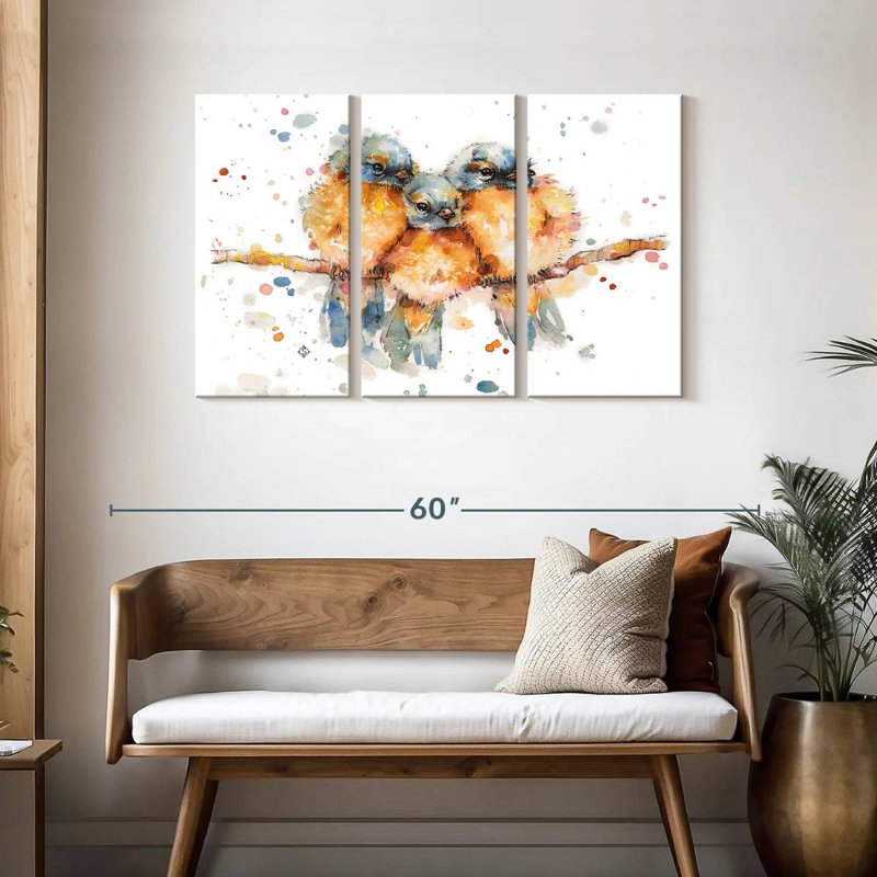 Little Bluebirds, 28" H x 45" W