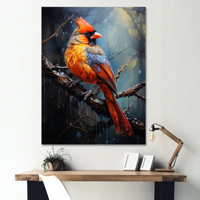 Animal écarlate Cardinal brillant - imprimé