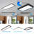 120-277V Commercial LED Flat Panel Flush Mount Light, 0-10V Dimmable-112374698-112374697