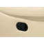 Cuir inclinable - beige, fibre, base en acier inoxydable, mousse beige lombaire, 8 ressorts, confort