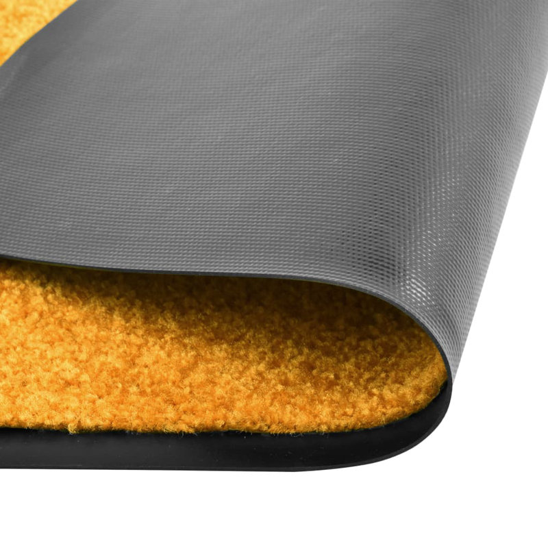 Deirore Non-Slip Indoor / Outdoor Doormat, Orange, 0.9cm H x 180cm W x 120cm L
