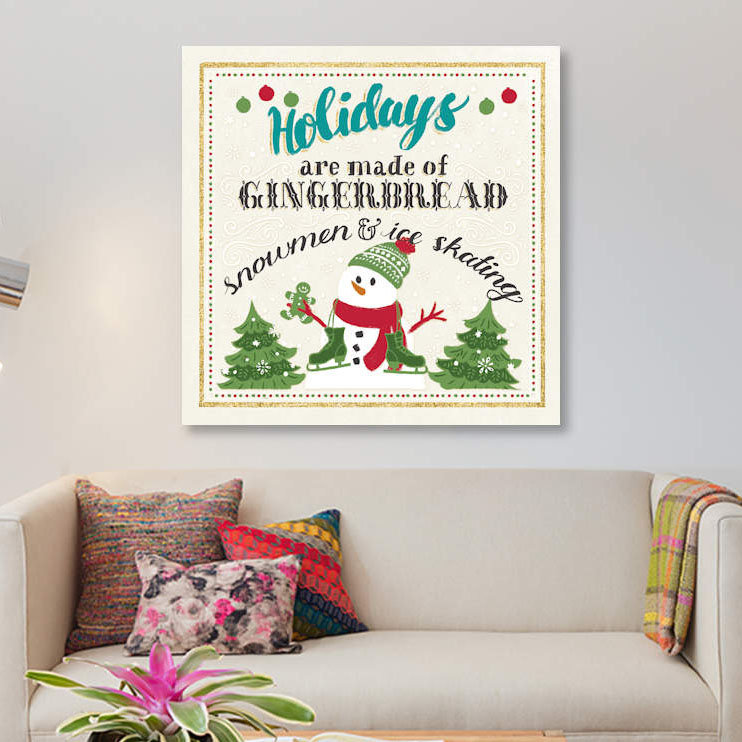 «Winter Wonderland on White IV» par Janelle Penner - Estampe numérique sur toile tendue avec châssis, Toile tendue
