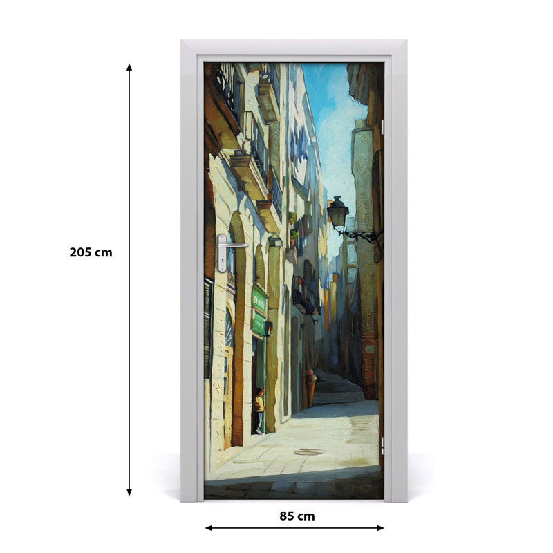 Streets Of Barcelona Door Decal