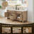 Lala 72" Double Bathroom Vanity with Grain White Engineered Stone Countertop without Mirror-1684789241