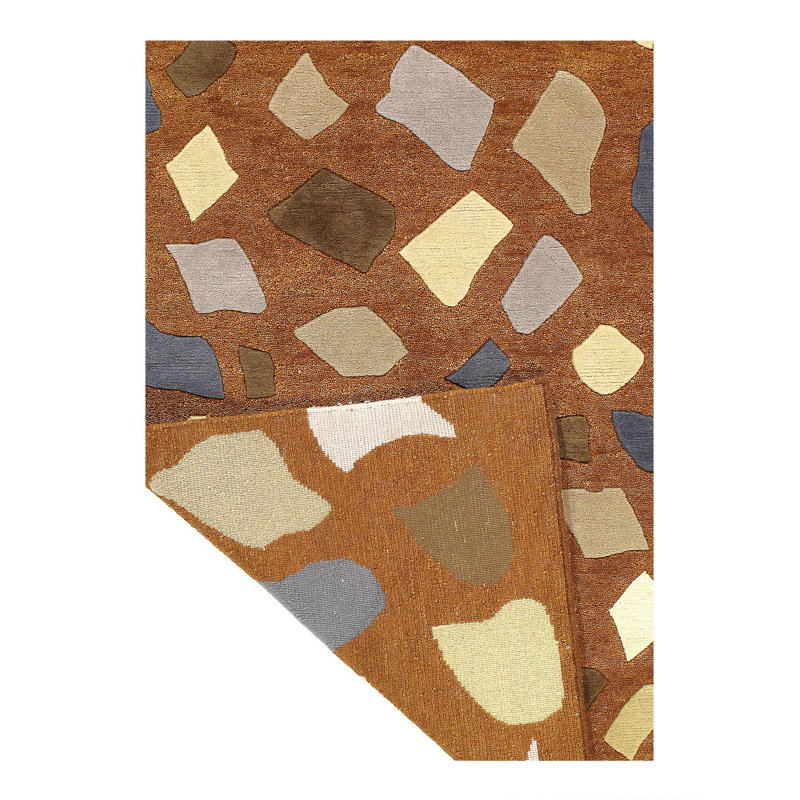 Jerril Hand Woven Cotton and Wool Abstract Area Rug