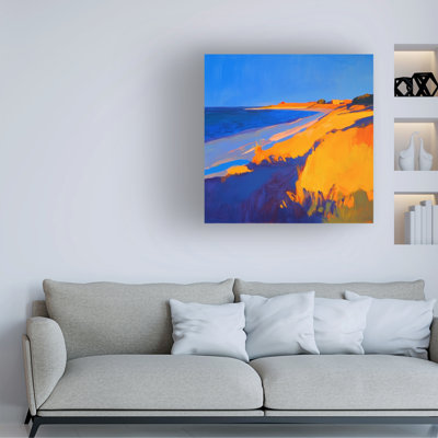 Wrapped Canvas Wall Art - Walker Noble  'Complimentary Coast I' Wall Art for Living Room, Bedroom, or Office Décor  - 14x14