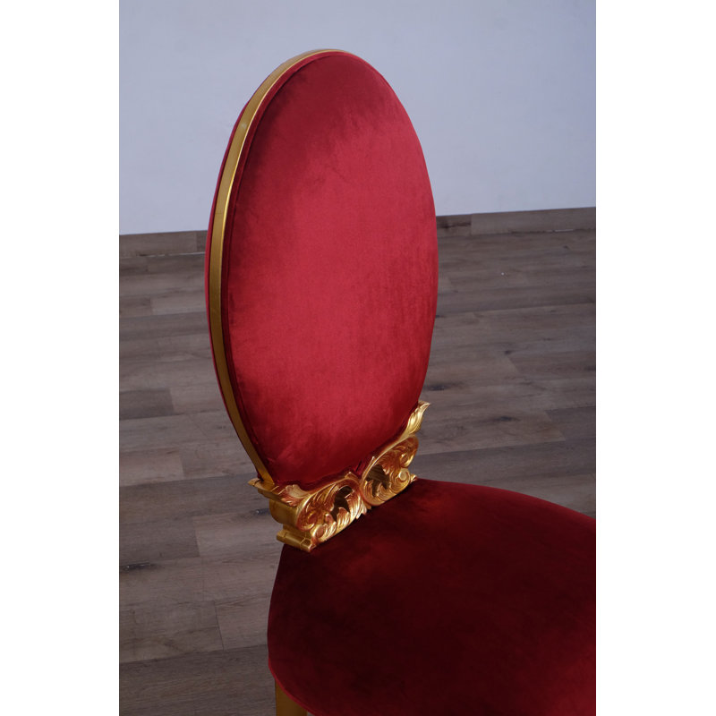 Luxor Upholstered Dining Chair, Red Burgundy