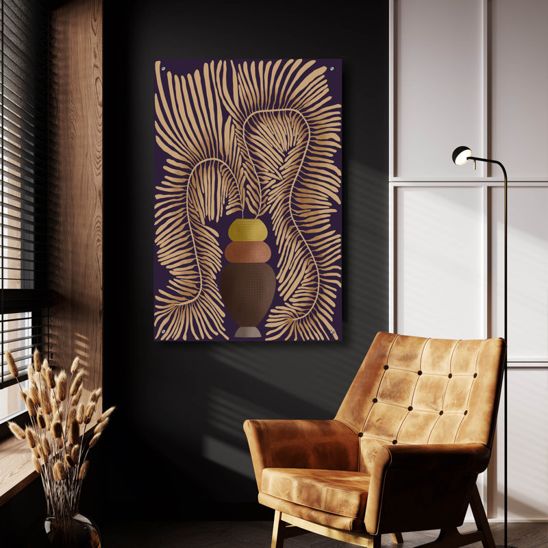  «Leaf Concept II» par Regina Moore, art mural en verre acrylique, 24 po x 36 po, H 36 po x l 24 po x P 0,2 po