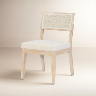 Biscayne Low Back Side Chair in Brown/White