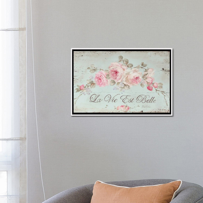 «Life Is Beautiful» par Debi Coules - impression sur papier, H 18 po x l 26 po x p 1,5 po, Toile blanche encadrée