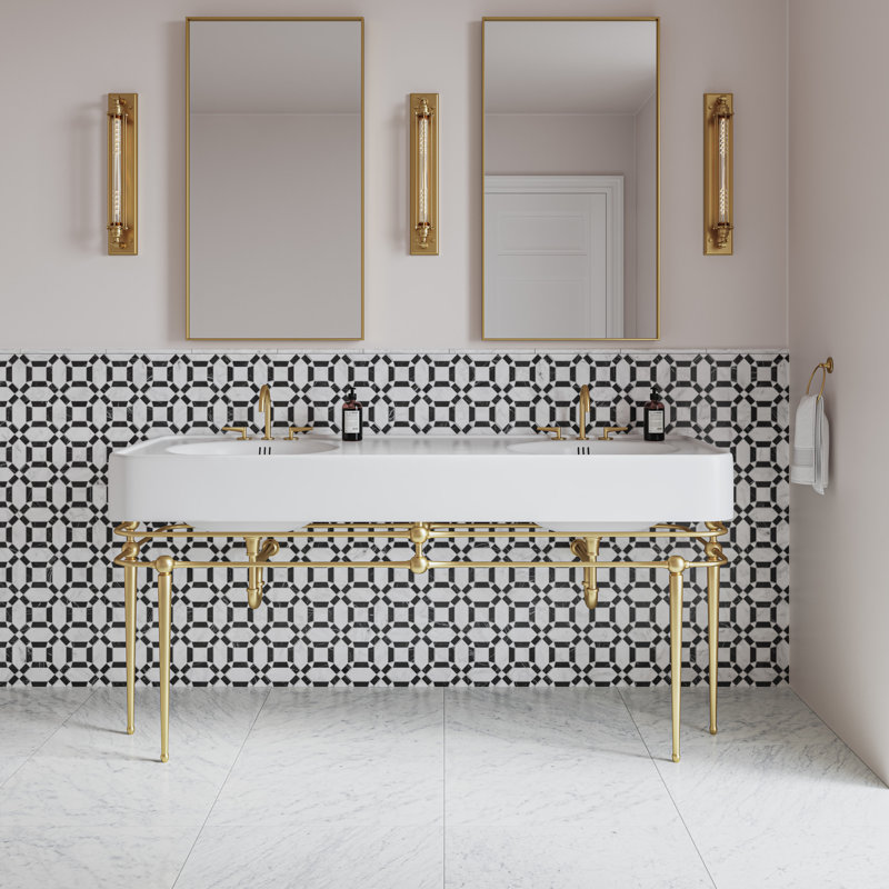 12'' L x 0.56'' W Marble Bullnose Tile Trim