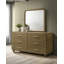 Commode 6 tiroirs et miroir Muscade
