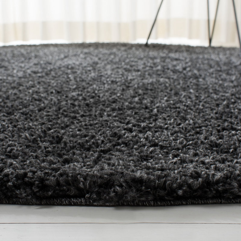 Jiang Charcoal Area Rug, Round 4'