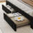 LED Adjustable Velvet Upholstered Headboard Bed Frame With 4 Storage Drawers And USB Ports-409339811-409645851