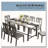 Industrial Wood Grain Steel Leg Long Dining Table-548704108